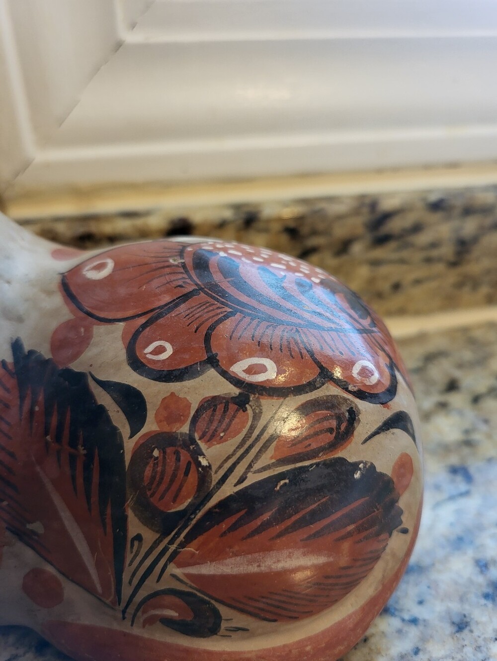 VTG. Tonala Hand-Painted 4.5x5 In Ceramic Cat Figurine in Terracotta and Black - Picture 6 of 10